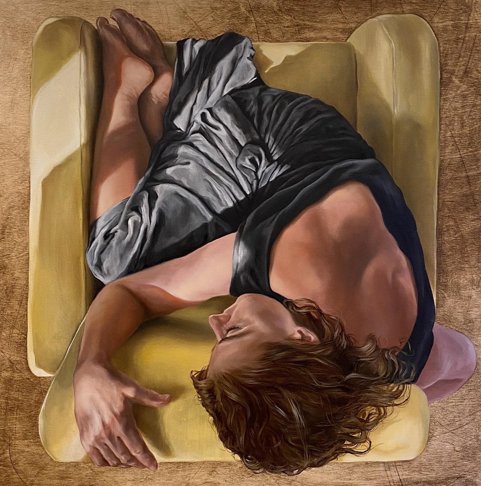 Woman In A Yellow Armchair By Giulia Quaresima Asgfa