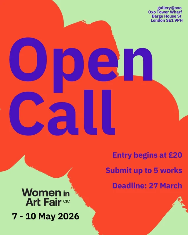 WOMEN ARTISTS: YOUR TIME IS NOW
We are thrilled to announce the Open Call for Women in Art Fair is now open! 

New date, new prizes! ✨
We can’t wait to see you in May 2026 when we will be unveiling the all- WIAF Prize – supporting women artists based on excellence and individual achievement.

This is your chance to exhibit your work and connect with our growing community of women reshaping the art world. In a world where women’s art continues to be overlooked, we offer a transformative space where their creativity takes centre stage – where representation and value are celebrated and championed. 

SELECTION COMMITTEE:
CHRISTIAN LEVETT
BATIA OFER
BRIGITTA FREUND
VIRGINIA DAMTSA & VANESSA RAW 

📌 How to Apply:
1️⃣ Submit up to 5 works in any medium.
2️⃣ Complete your application through the 🔗 in bio...
📆 Deadline: 27 MARCH 2026
www.womeninartfair.com
#WIAF2026 #WomeninArtFair #WomenInArt #OpenCallForArtists #OpenCall WomenArtists