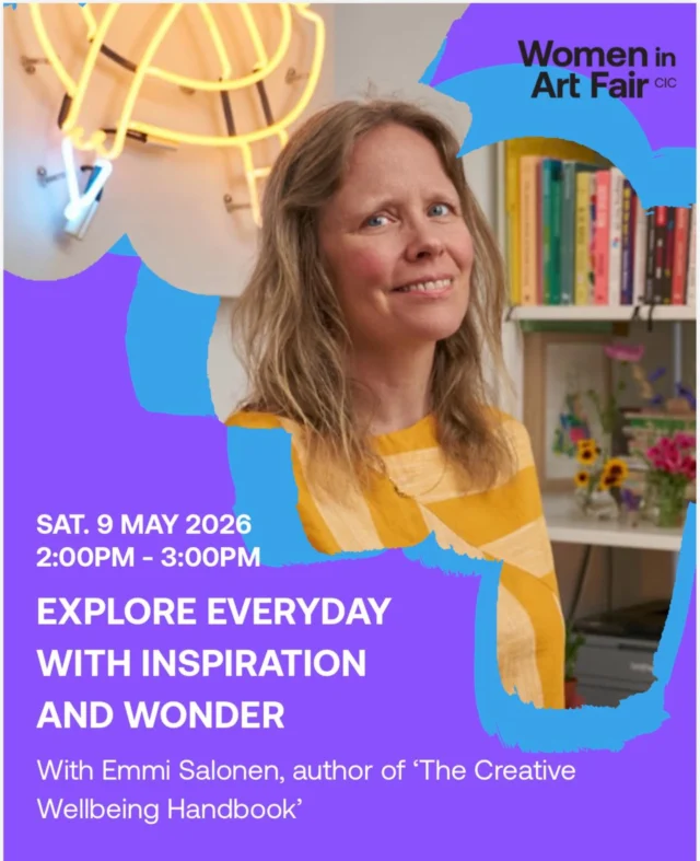 ✨Explore everyday with inspiration and wonder - 1 hour workshop with Emmi Salonen ✨🌿🪷

When wonder fades, the world can feel flat — every day a repeat of the last. In this playful, uplifting session, Emmi Salonen will help you rediscover your sense of curiosity and reignite your creative spark.
In this session you’ll explore what lights you up, identify the “wonder drains” dulling your spark, and design a personal wonder ritual to carry into your week.
You’ll leave with tools to: spot where wonder already exists in your everyday life and sustain creative energy through Emmi’s Creative Ecosystem model.

Emmi Salonen is a graphic designer, creative director and educator who founded London-based Studio Emmi in 2005. Her work centres on Positive Creativity – the idea that design can connect people, foster wellbeing and support sustainable choices. She is the author and designer of The Creative Wellbeing Handbook (BIS Publishers).
Emmi developed the Creative Ecosystem model to help reduce stress and burnout. A leading advocate for creative wellbeing, she speaks internationally at academic institutions and conferences. Her insights are grounded in both experience and training, including Yale’s The Science of Well-Being course. She is a Happiness Facilitator, RSA Fellow and has contributed to the AI for Human Flourishing think tank at Harvard’s Institute for Quantitative Social Science.  Tickets: link 🔗 in bio for Creative Health Day! 🪷

#CreativeHealthDay #CreativeWellbeing #WhyArt #WomenInArtFair #CCHLive ArtAndHealth ArtistsWellbeing Neuroplasticity CreativeCommunity SustainableCreativity