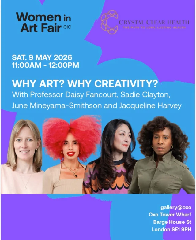 11AM: Why Art? Why Creativity? ✨Panel Discussion✨

Join Professor Daisy Fancourt (UCL Psychobiology & Epidemiology), sculptor Sadie Clayton, Japanese artist & designer June Mineyama-Smithson, and Wellness Expert & WIAF Fair Director Jacqueline Harvey for a dynamic panel on creativity and mental health.

Research in neuroscience reveals that creative activity supports neuroplasticity, reduces stress hormones, strengthens emotional processing and enhances cognitive flexibility. Simply put — creativity helps your brain adapt, regulate and thrive.
In a world defined by constant digital stimulation, protecting your creative health is protecting your mental health.
This is a rare opportunity to explore the science behind art and wellbeing, understand how creativity builds resilience and nervous-system balance, and connect with a community invested in sustainable creative lives.
Rediscover why art and creativity matter now more than ever.

Book your ticket via the link in our bio!

#CreativeHealthDay #CreativeWellbeing #WhyArt #WomenInArtFair #CCHLive ArtAndHealth ArtistsWellbeing Neuroplasticity CreativeCommunity SustainableCreativity